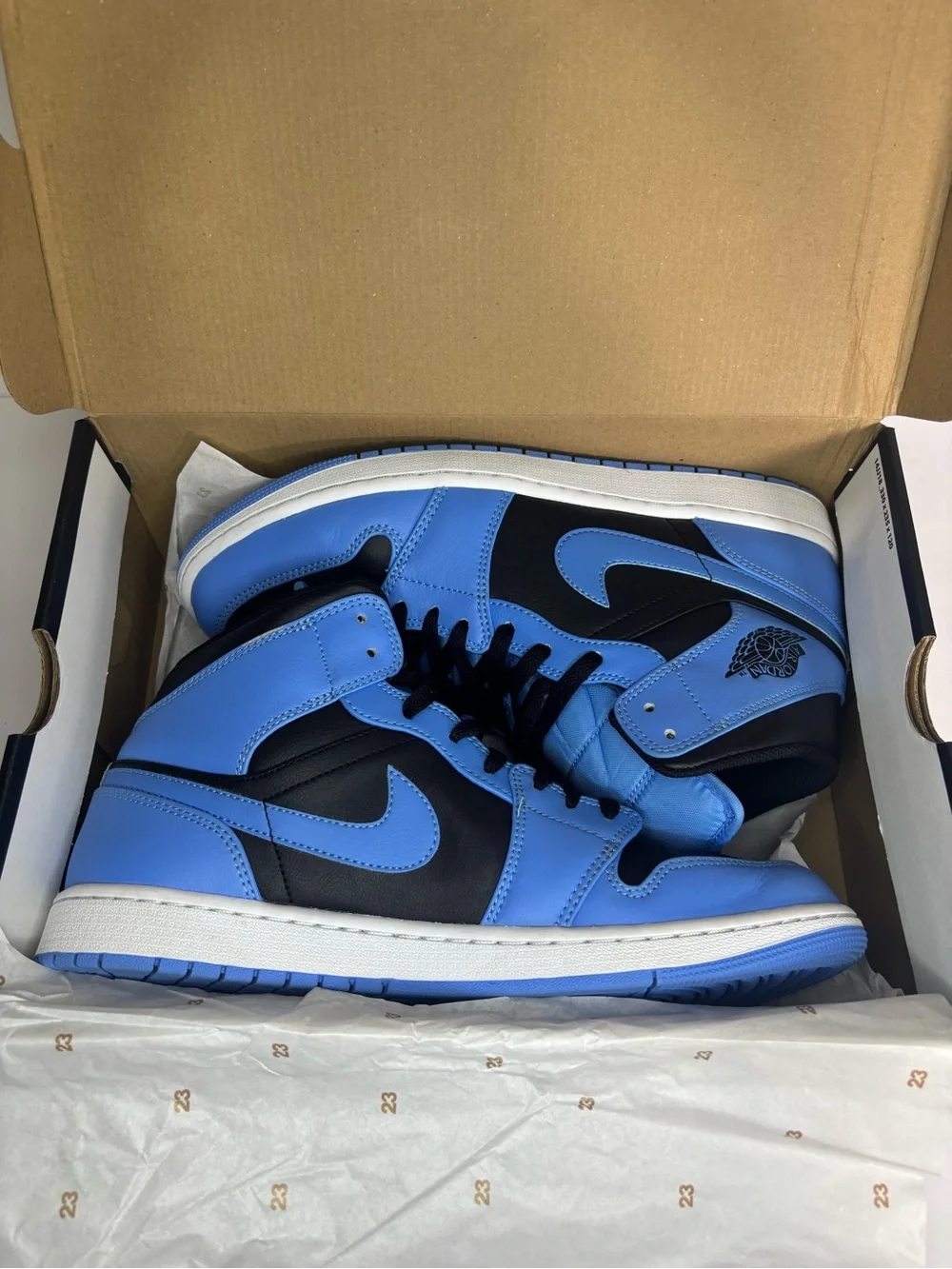 Jordan Air Jordan 1 Mid Black and University Blue